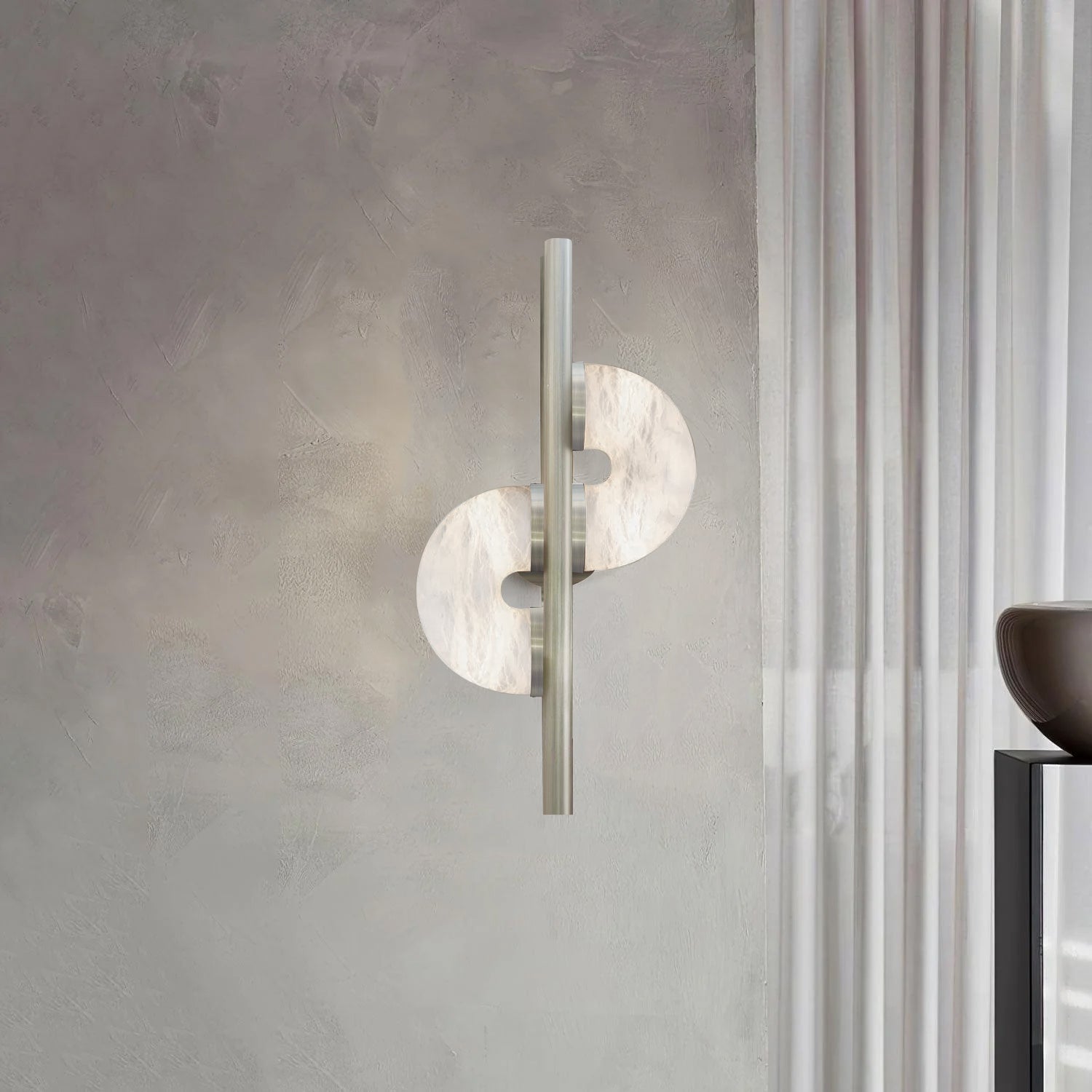 Liraven Dual Disc Alabaster Wall Light - Blowlighting
