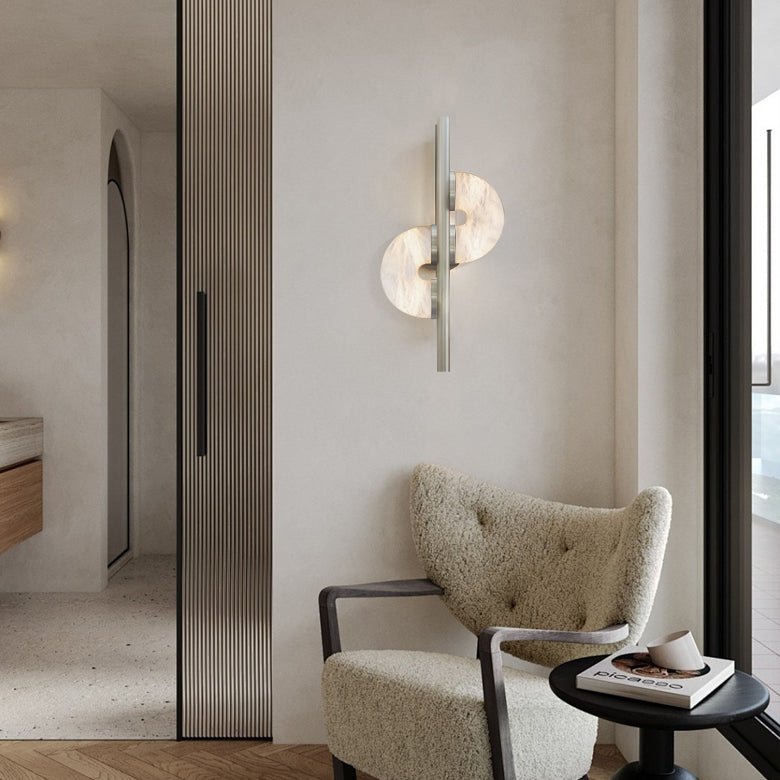 Liraven Dual Disc Alabaster Wall Light - Blowlighting