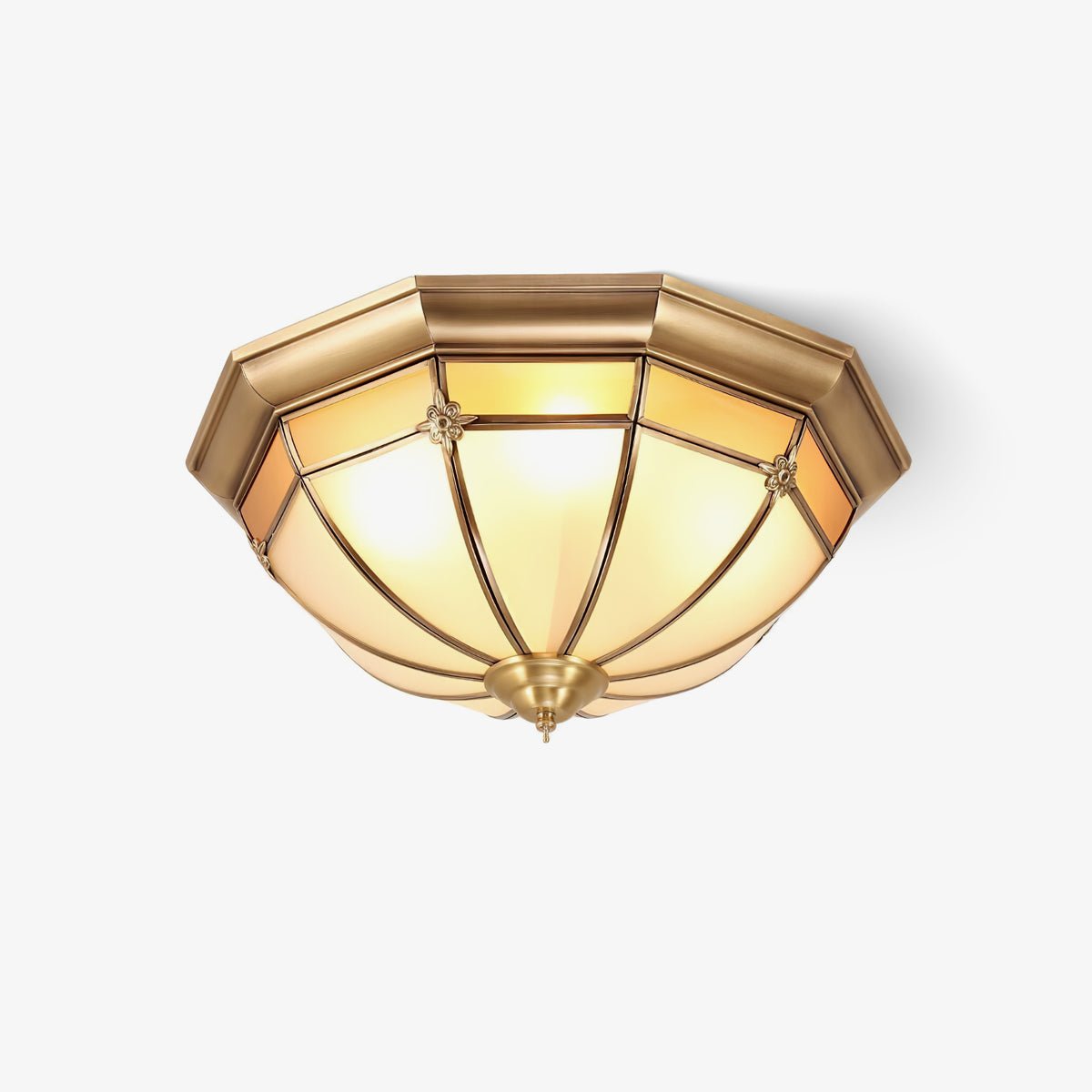 Dome Brass Flush Ceiling Lamp - Blowlighting