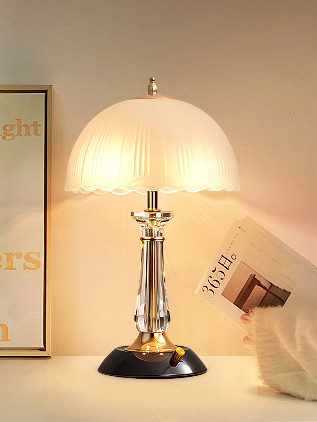 Domed Glass Table Light - Blowlighting
