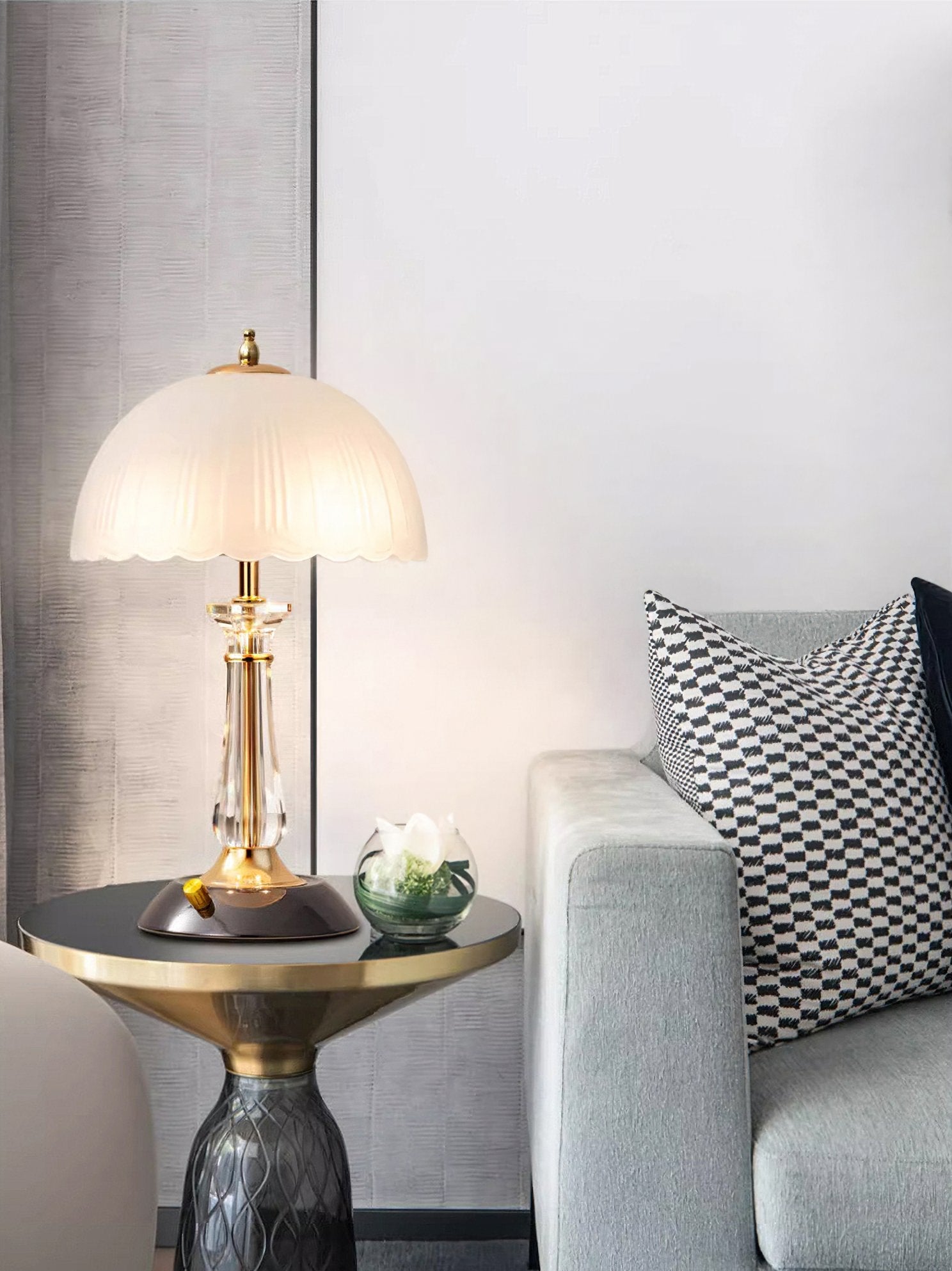 Domed Glass Table Light - Blowlighting
