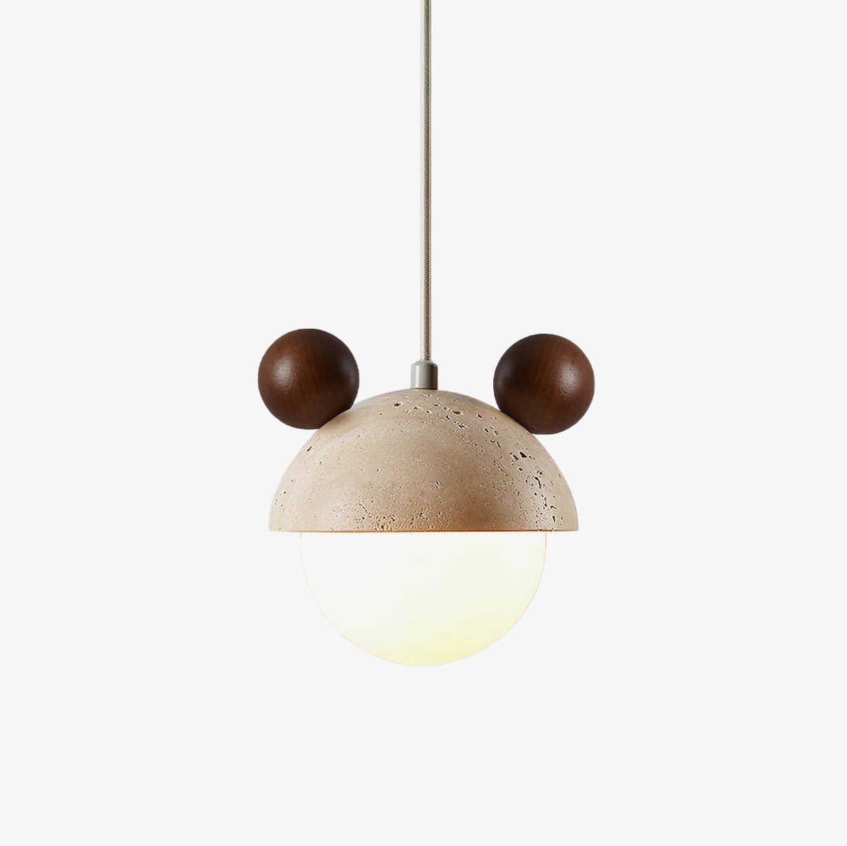 Lyraeus Character-Shaped Travertine Pendant Light - Blowlighting