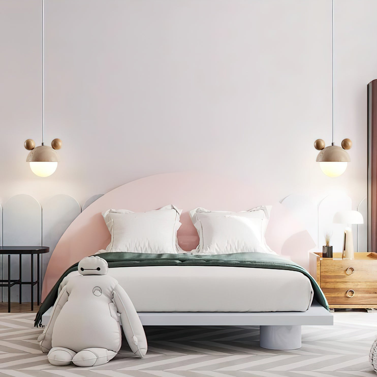 Lyraeus Character-Shaped Travertine Pendant Light - Blowlighting