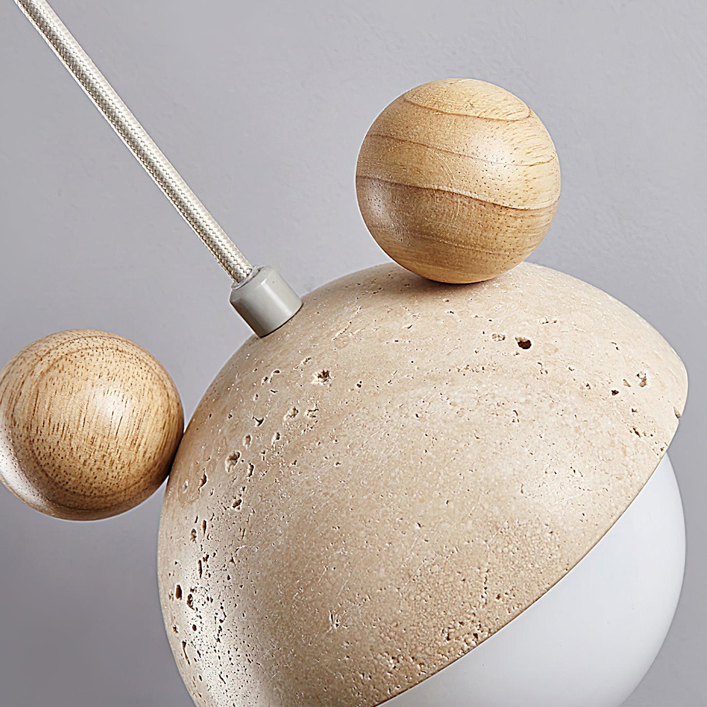 Lyraeus Character-Shaped Travertine Pendant Light - Blowlighting