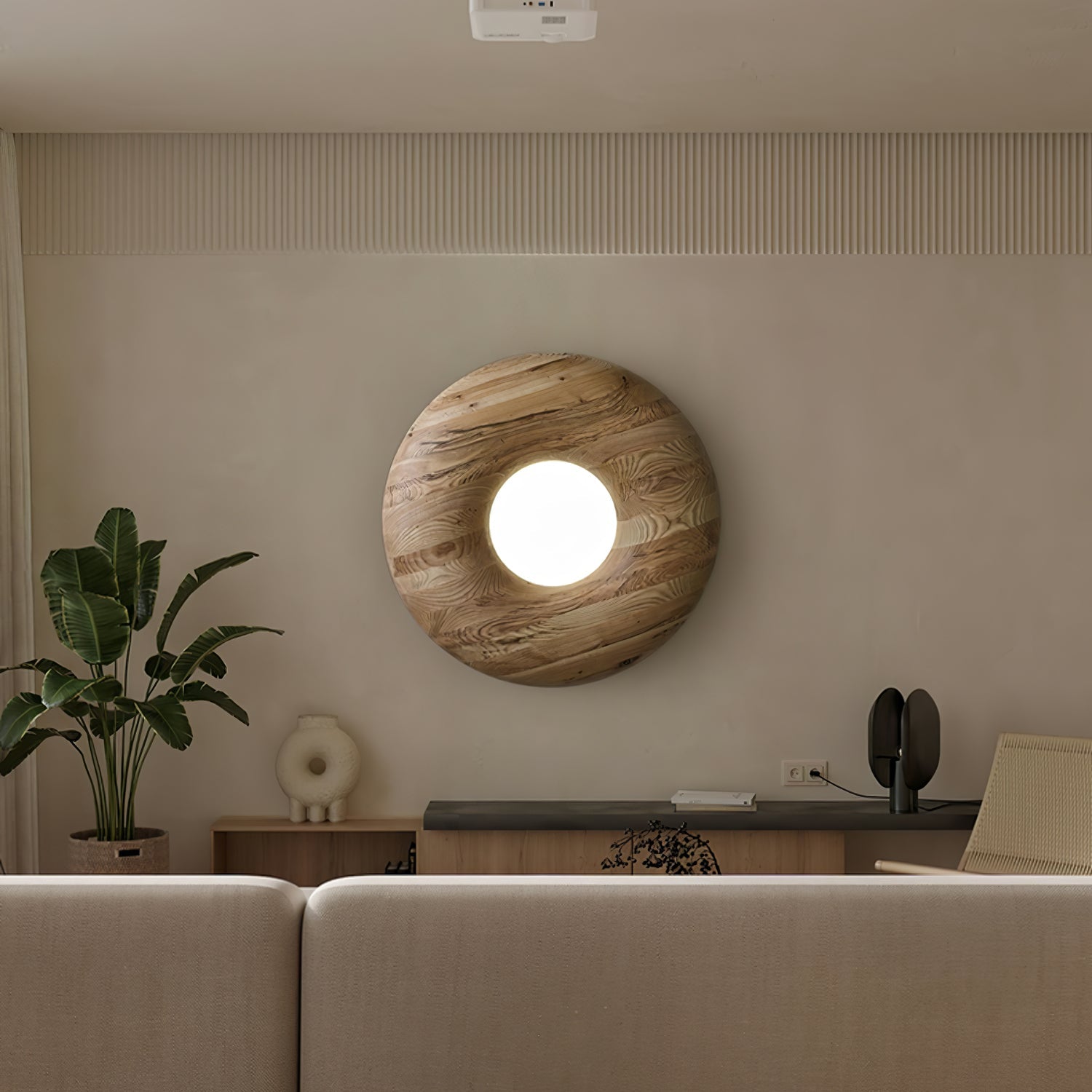 Zosora Organic Oak Flush Mount - Blowlighting