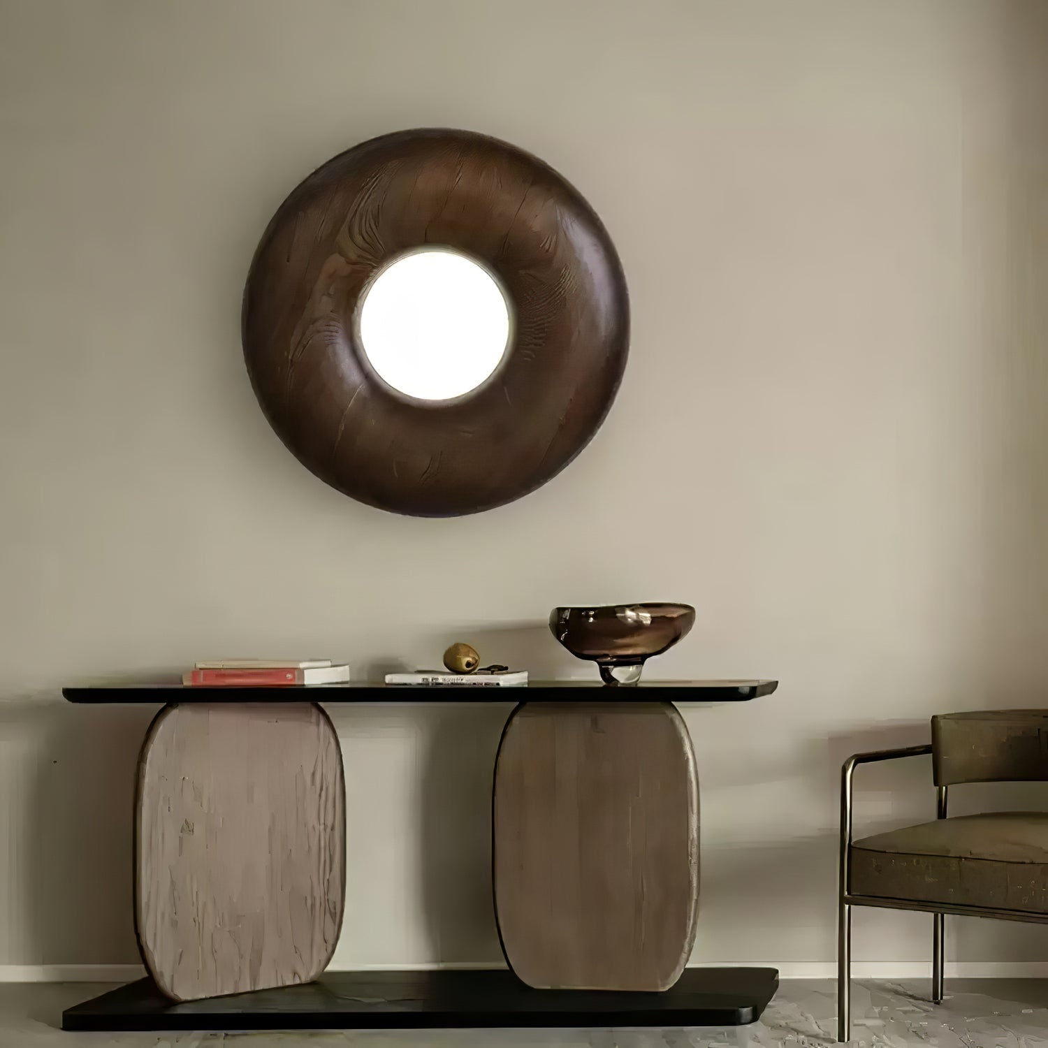 Zosora Organic Oak Flush Mount - Blowlighting