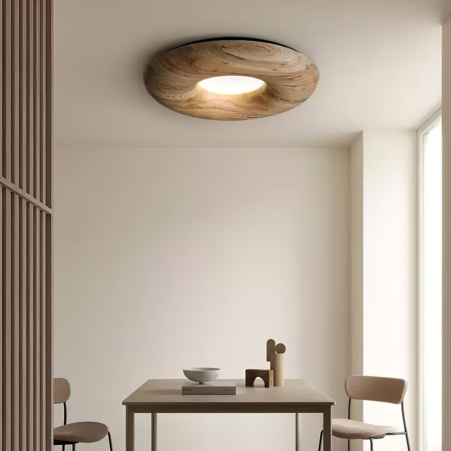 Zosora Organic Oak Flush Mount - Blowlighting