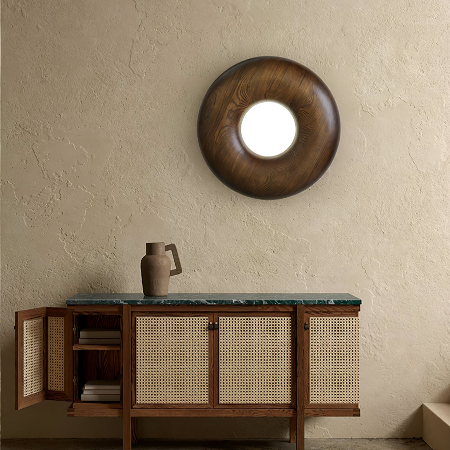 Zosora Organic Oak Flush Mount - Blowlighting
