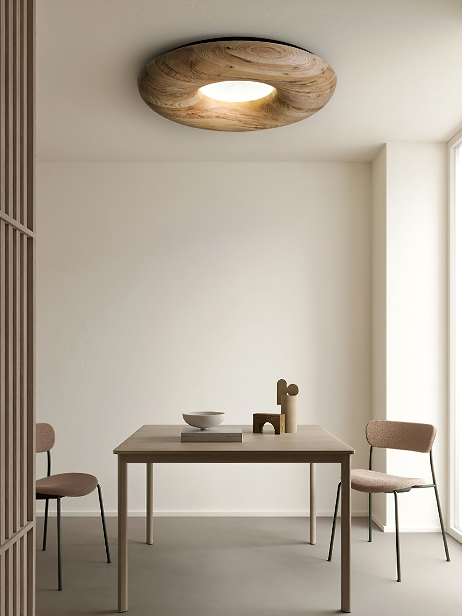 Zosora Organic Oak Flush Mount - Blowlighting