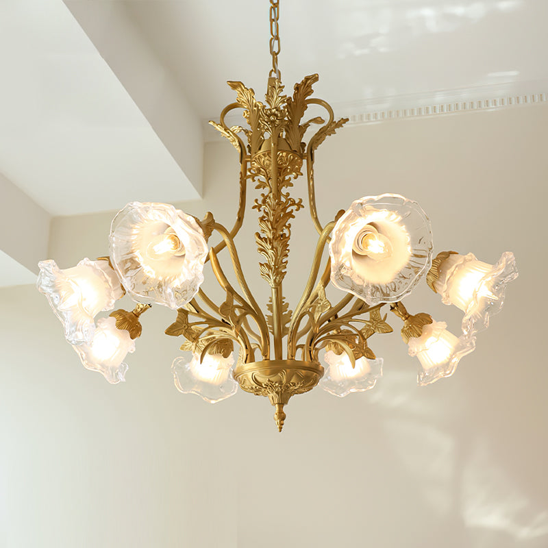 Dore Luxury Glass Flower Chandelier
