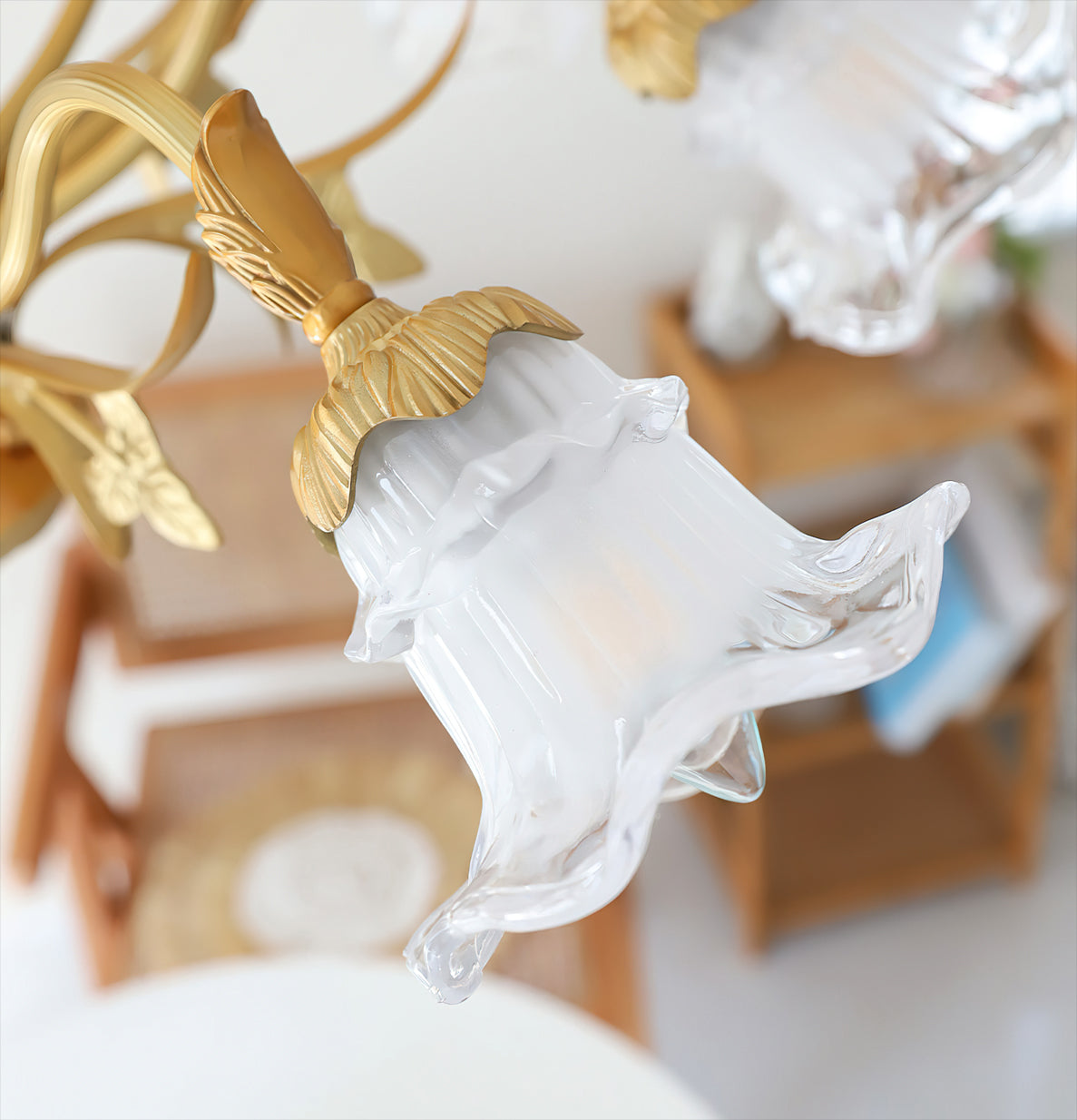 Dore Luxury Glass Flower Chandelier