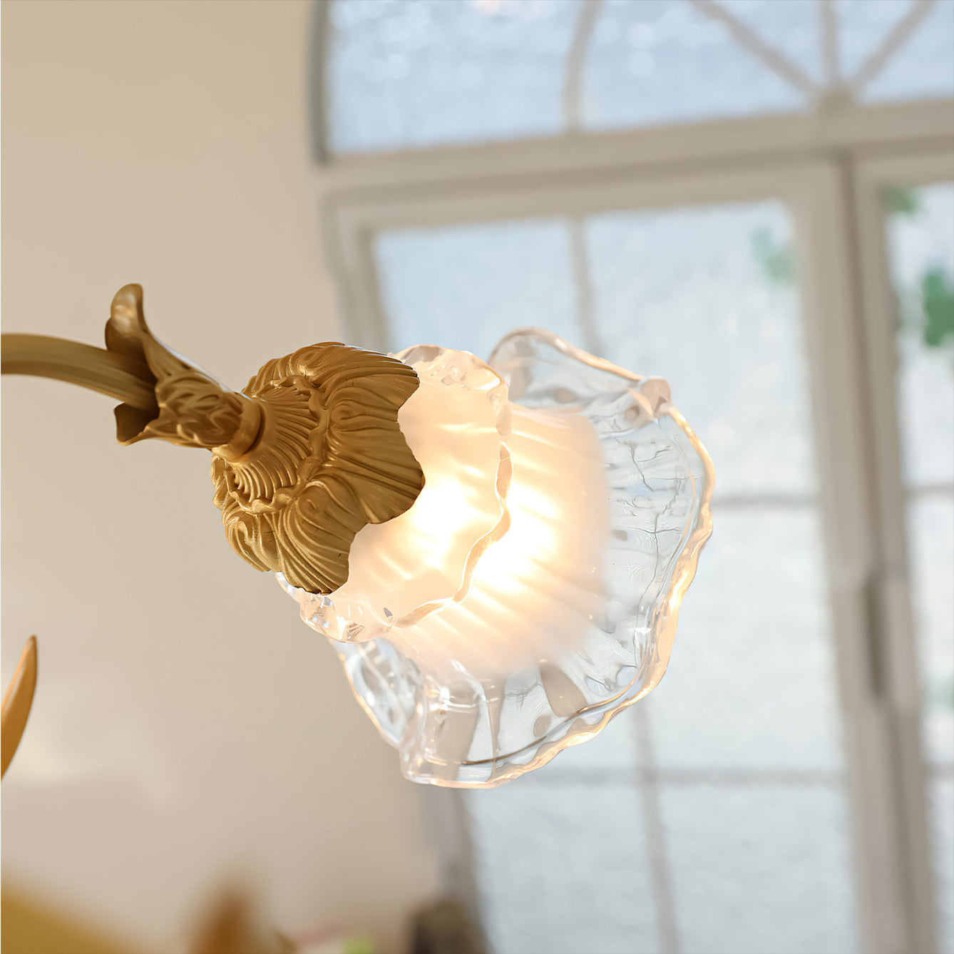 Dore Luxury Glass Flower Chandelier
