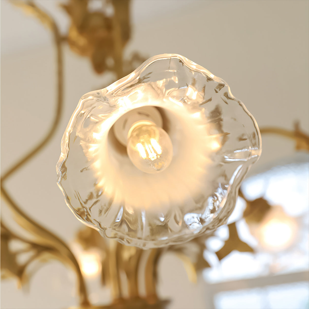 Dore Luxury Glass Flower Chandelier
