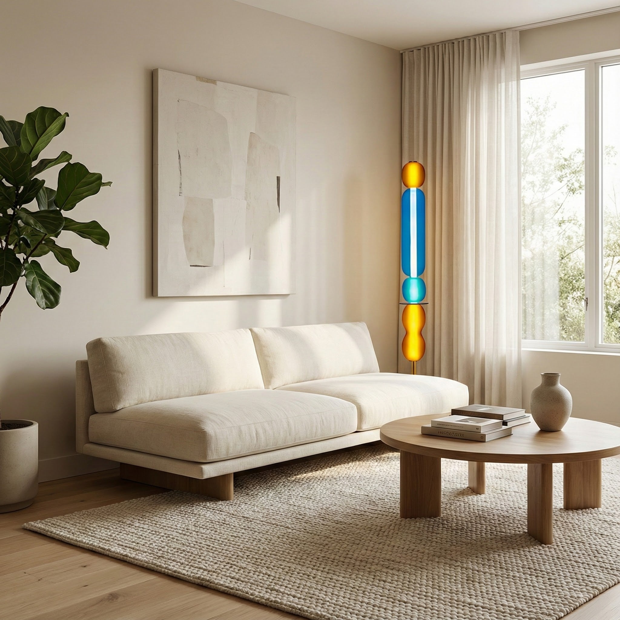 Drift Modern Glass Floor Light