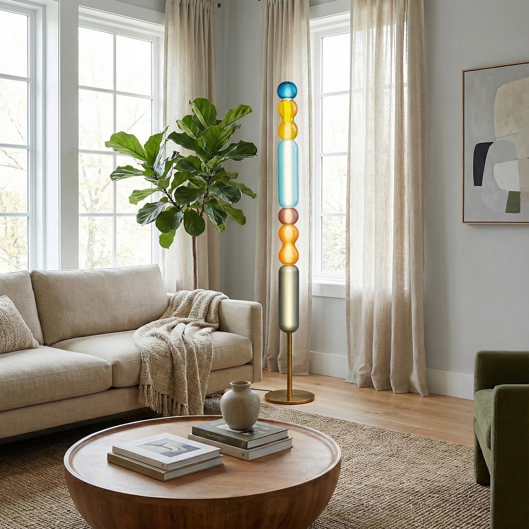 Drift Modern Glass Floor Light