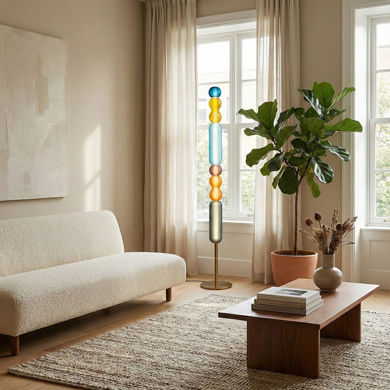 Drift Modern Glass Floor Light