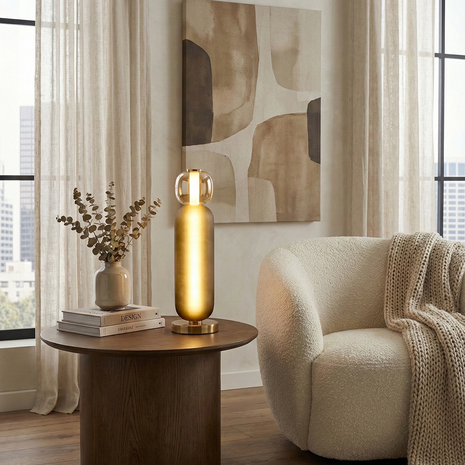 Drift Modern Metal Glass Table Light