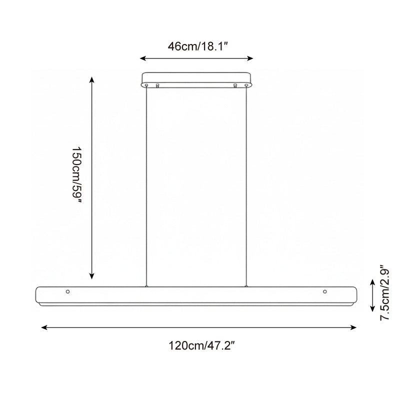 Driftwood Minimalist Wood Line Chandelier