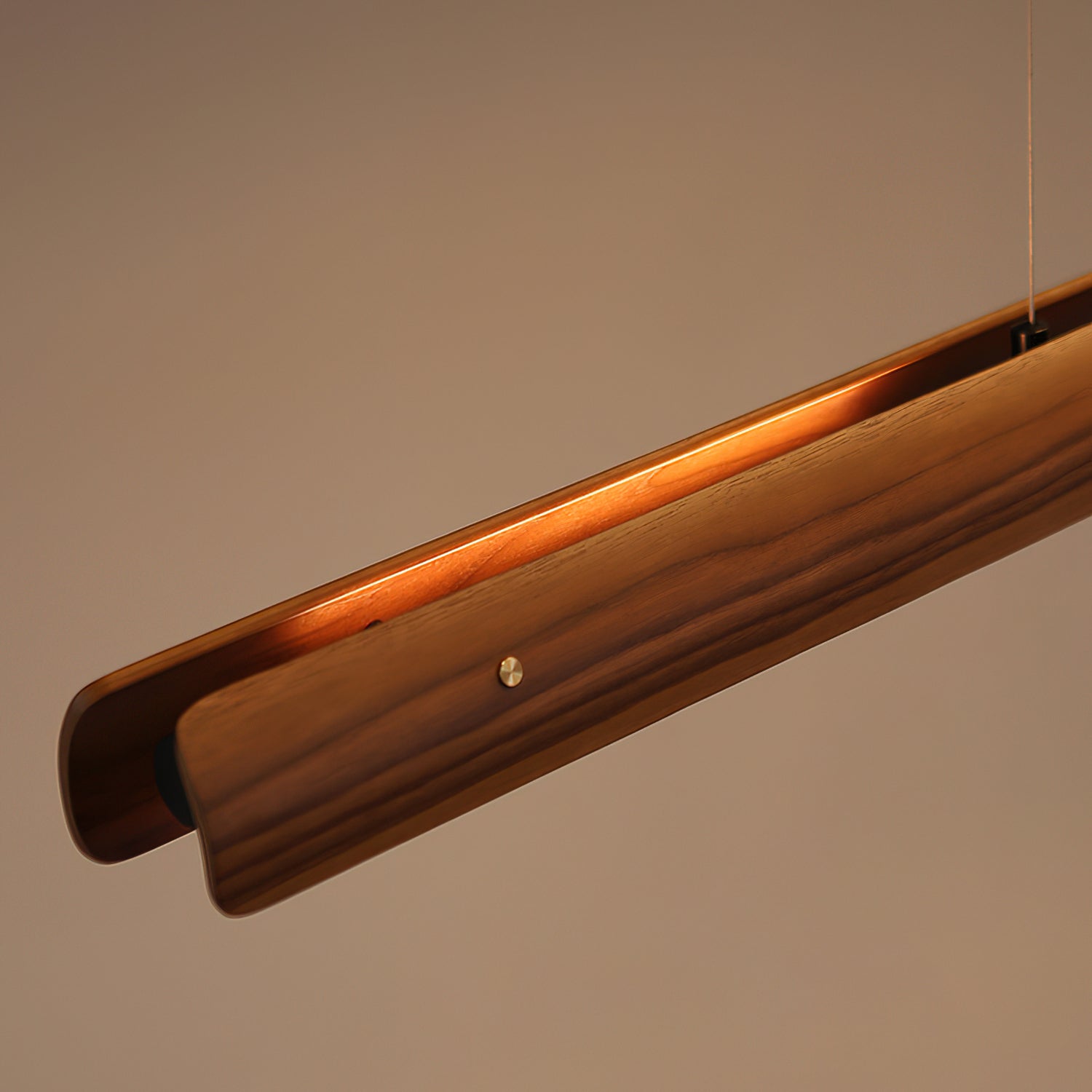 Driftwood Minimalist Wood Line Chandelier