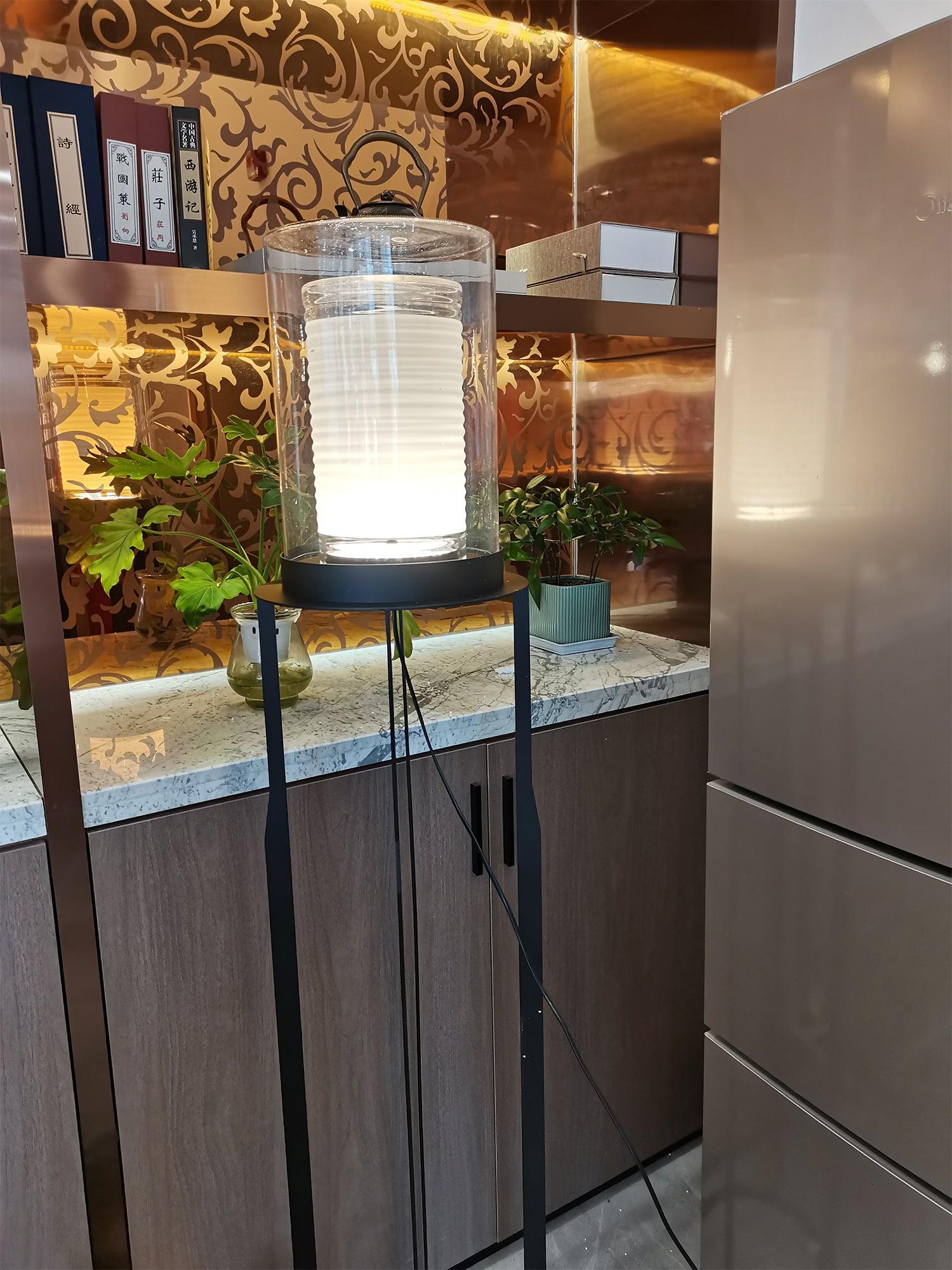 Dual Cylinder Glass Floor Lamp - Blowlighting