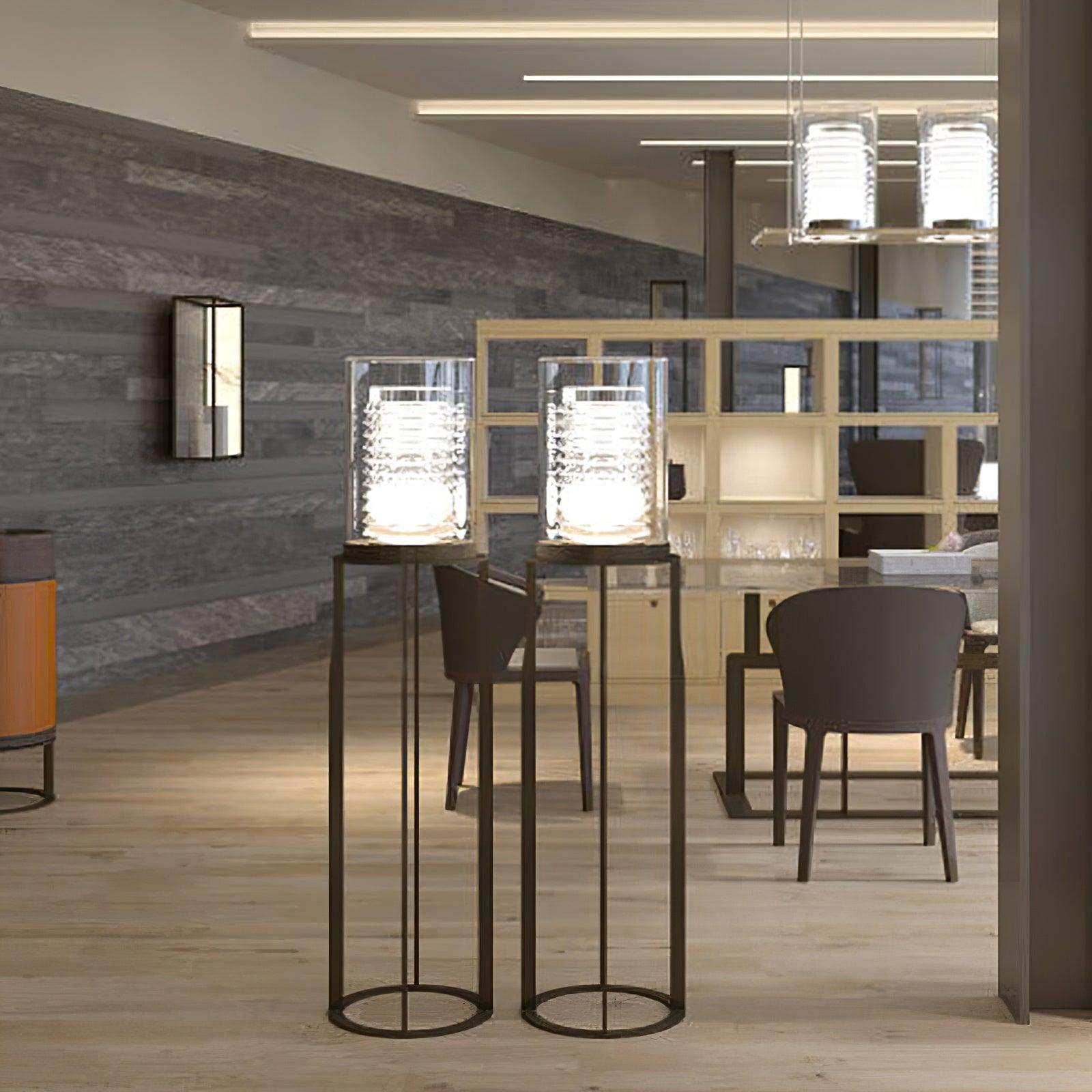 Dual Cylinder Glass Floor Lamp - Blowlighting
