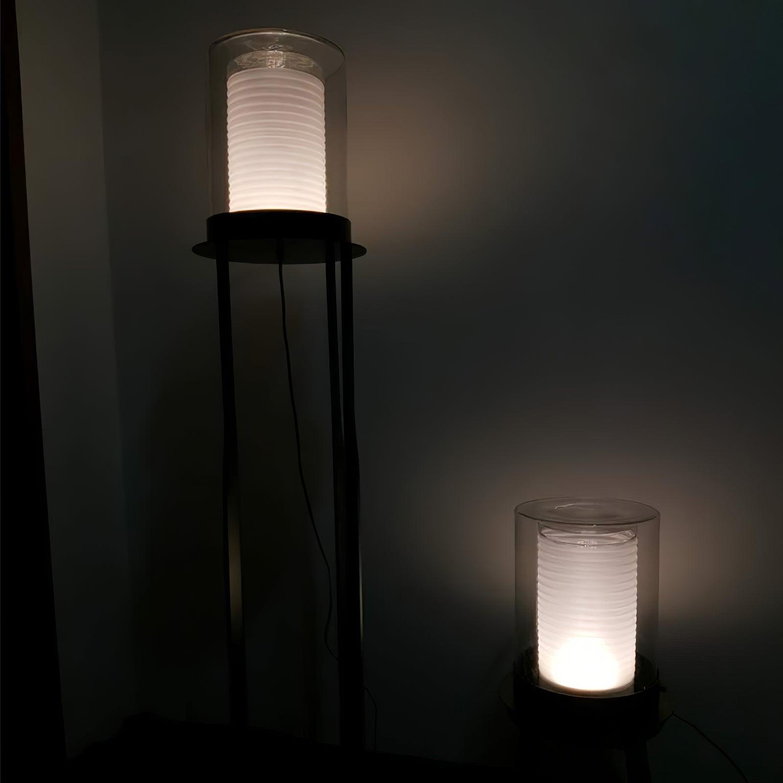 Dual Cylinder Glass Floor Lamp - Blowlighting