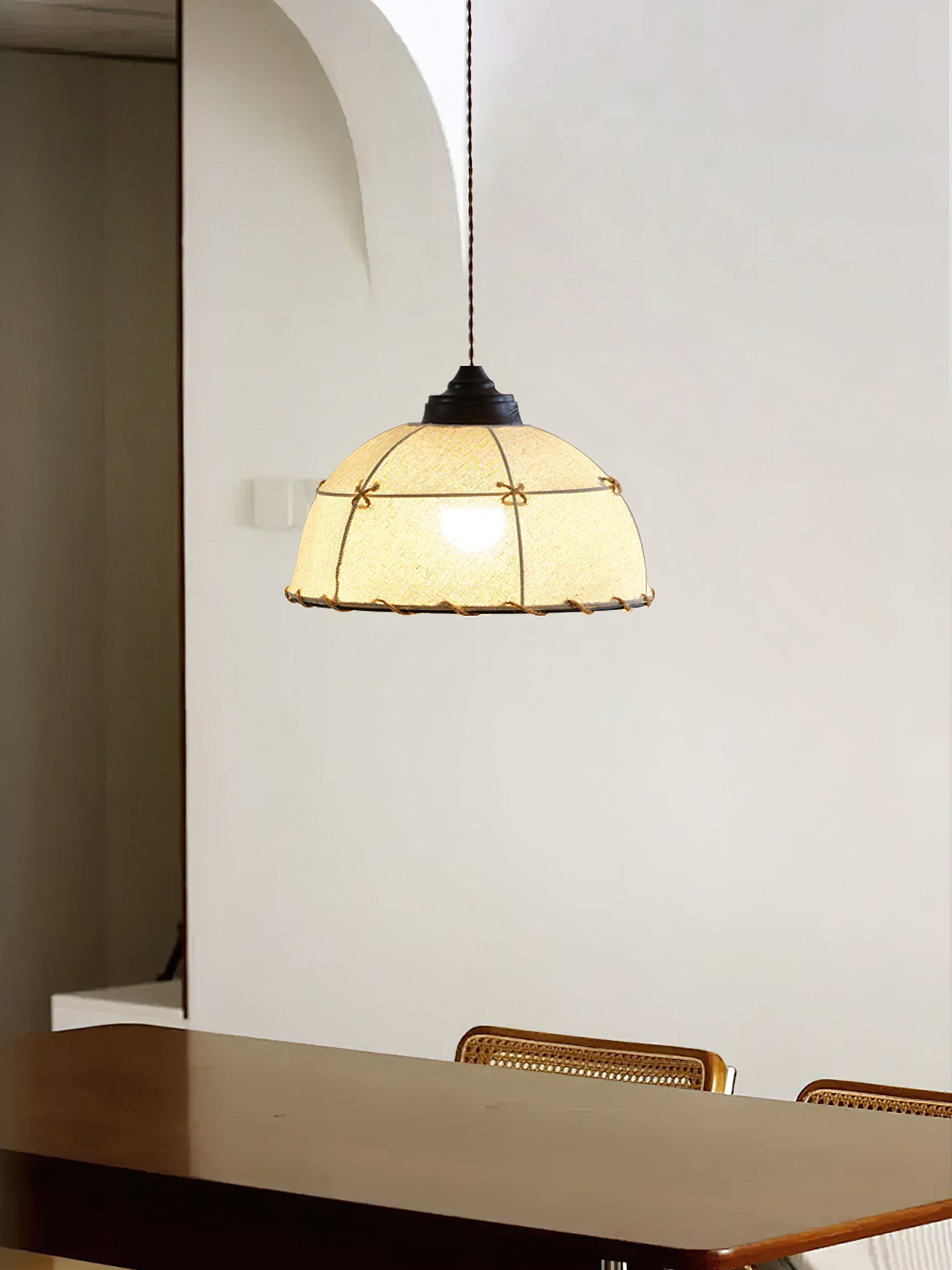 Duomo Vintage Fabric Pendant Light