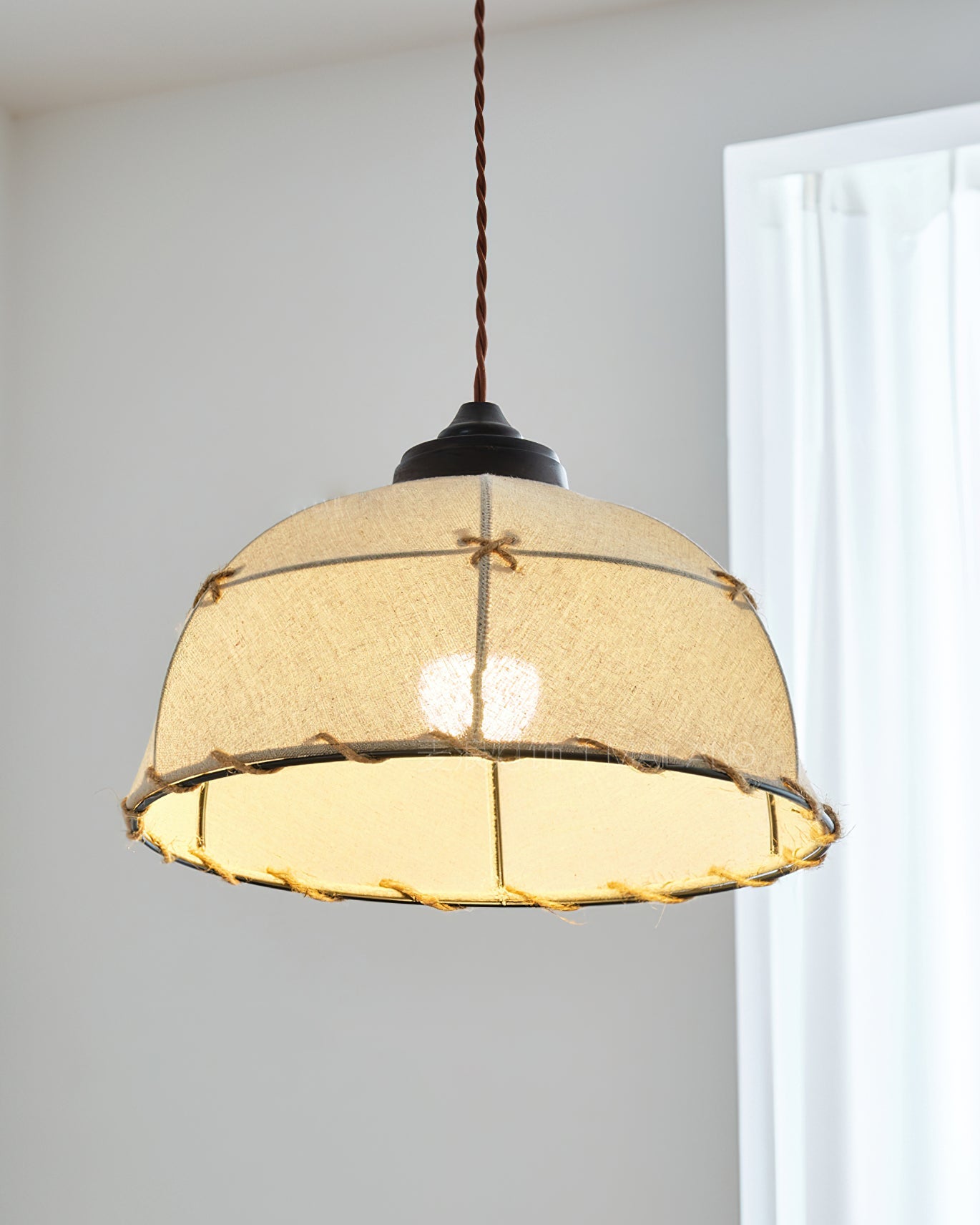 Duomo Vintage Fabric Pendant Light