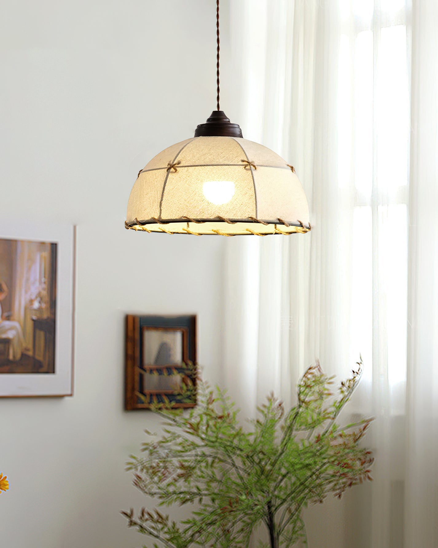 Duomo Vintage Fabric Pendant Light