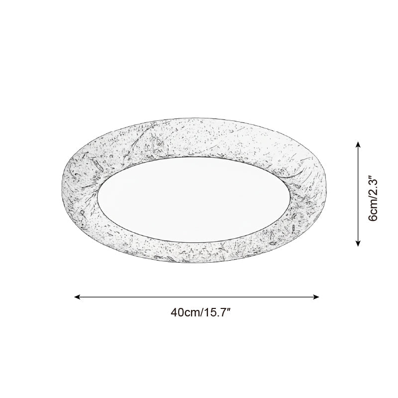 Earthbound Minimalist Resin Ceiling Light