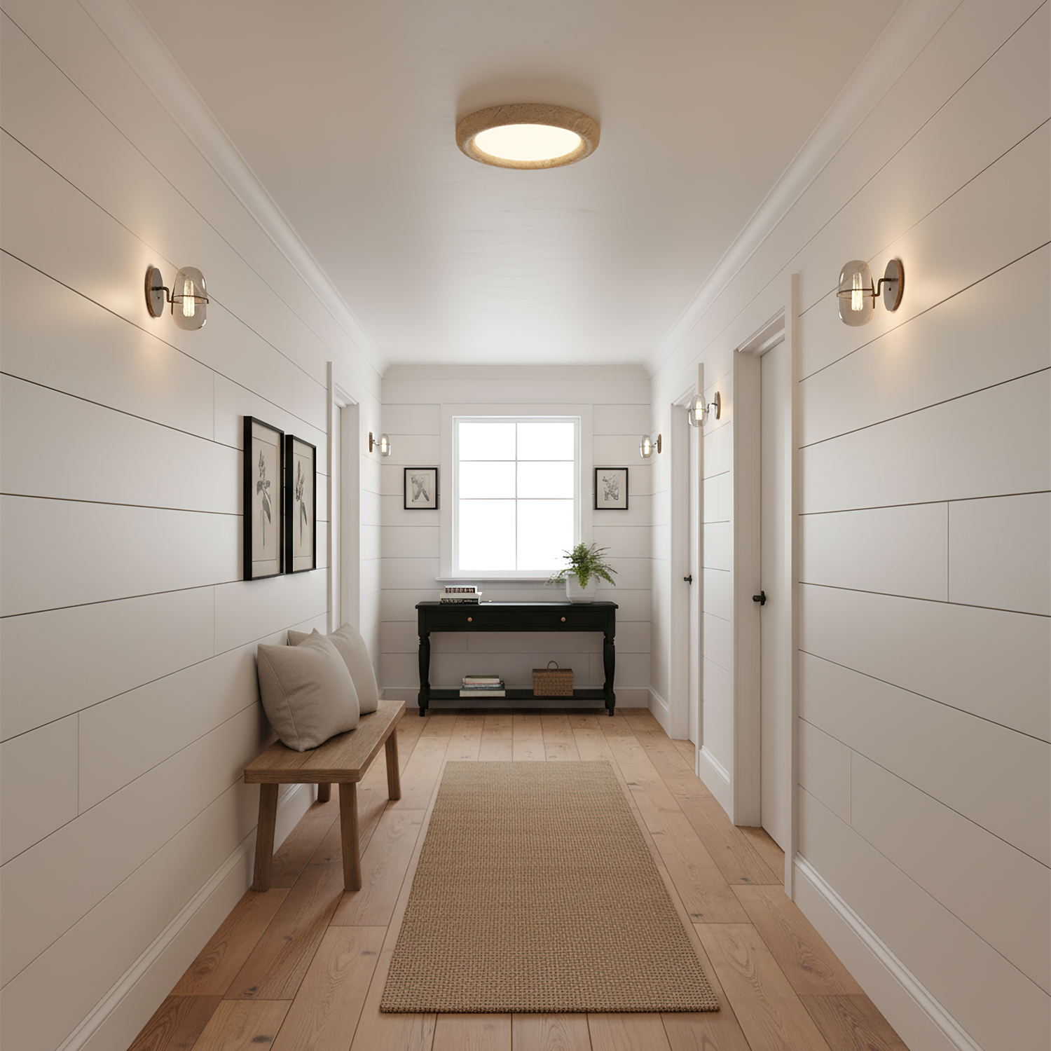 Earthbound Minimalist Resin Ceiling Light