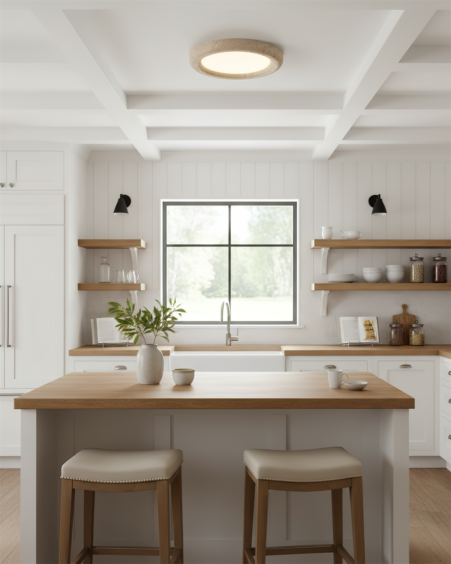 Earthbound Minimalist Resin Ceiling Light