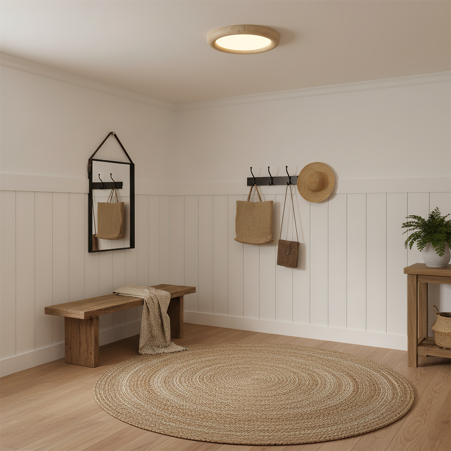 Earthbound Minimalist Resin Ceiling Light