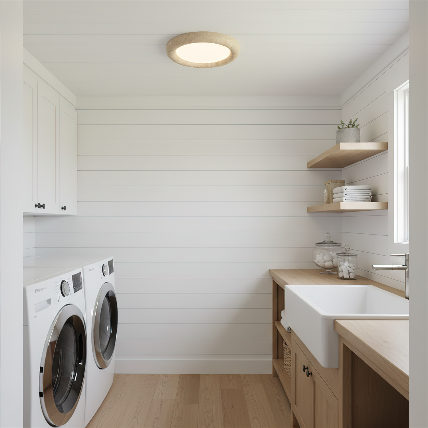 Earthbound Minimalist Resin Ceiling Light