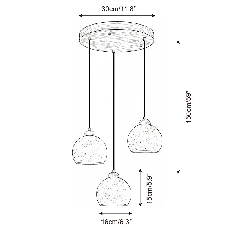 Earthform Minimalist Travertine Pendant Light