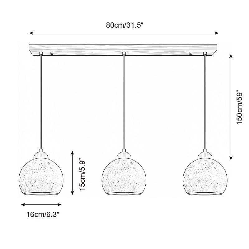 Earthform Minimalist Travertine Pendant Light