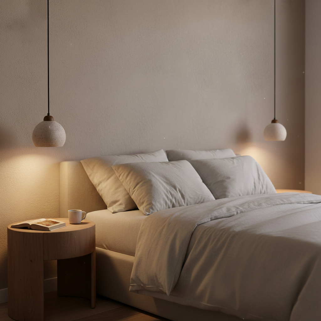 Earthform Minimalist Travertine Pendant Light