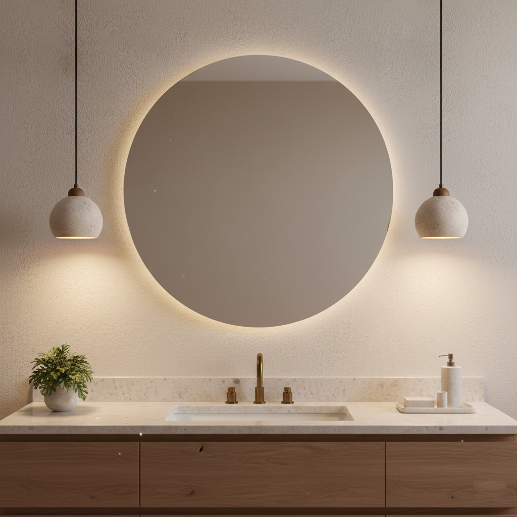 Earthform Minimalist Travertine Pendant Light