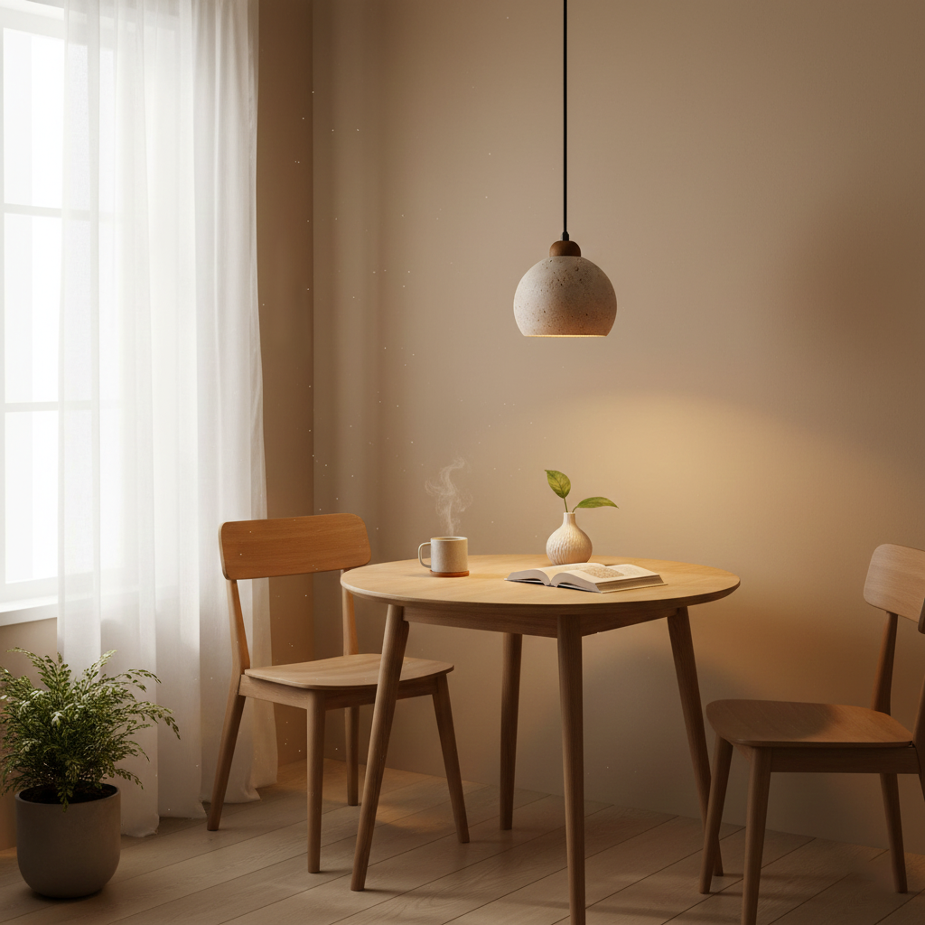 Earthform Minimalist Travertine Pendant Light