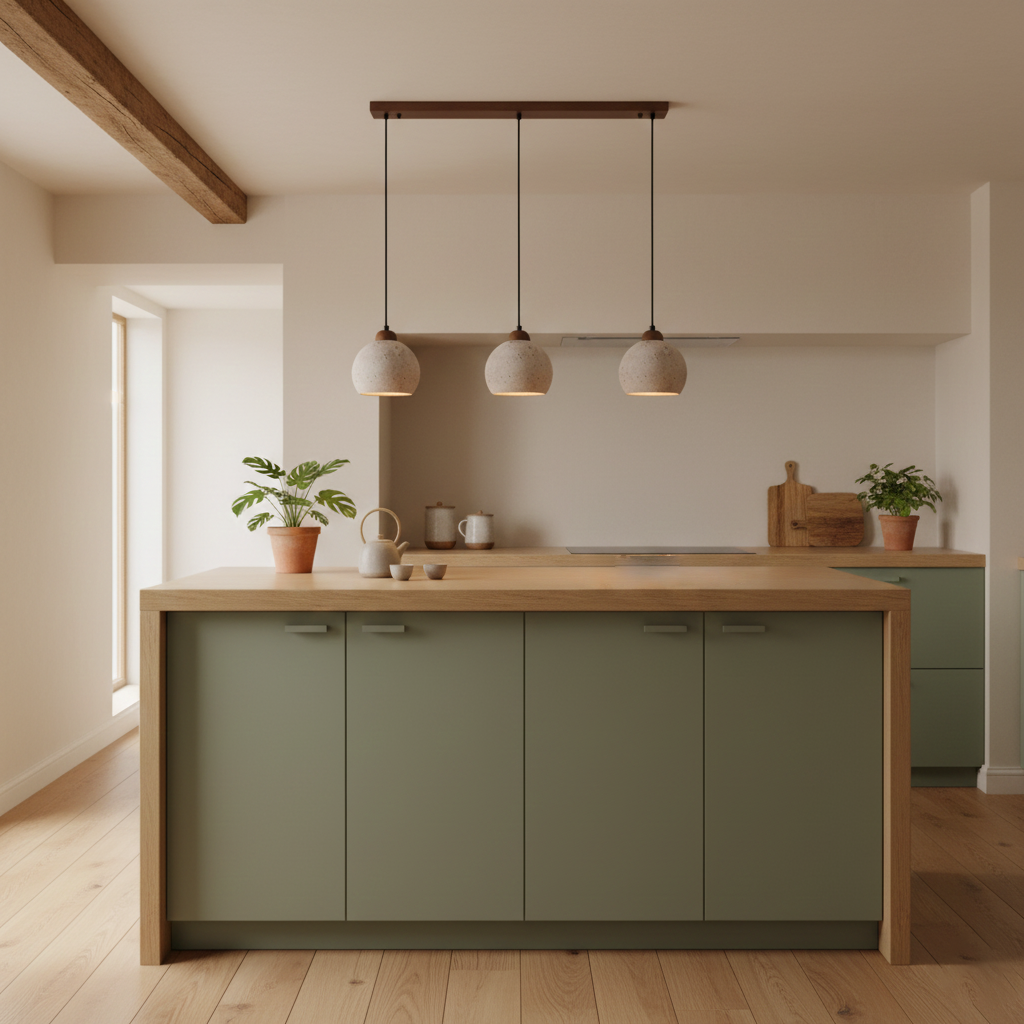 Earthform Minimalist Travertine Pendant Light