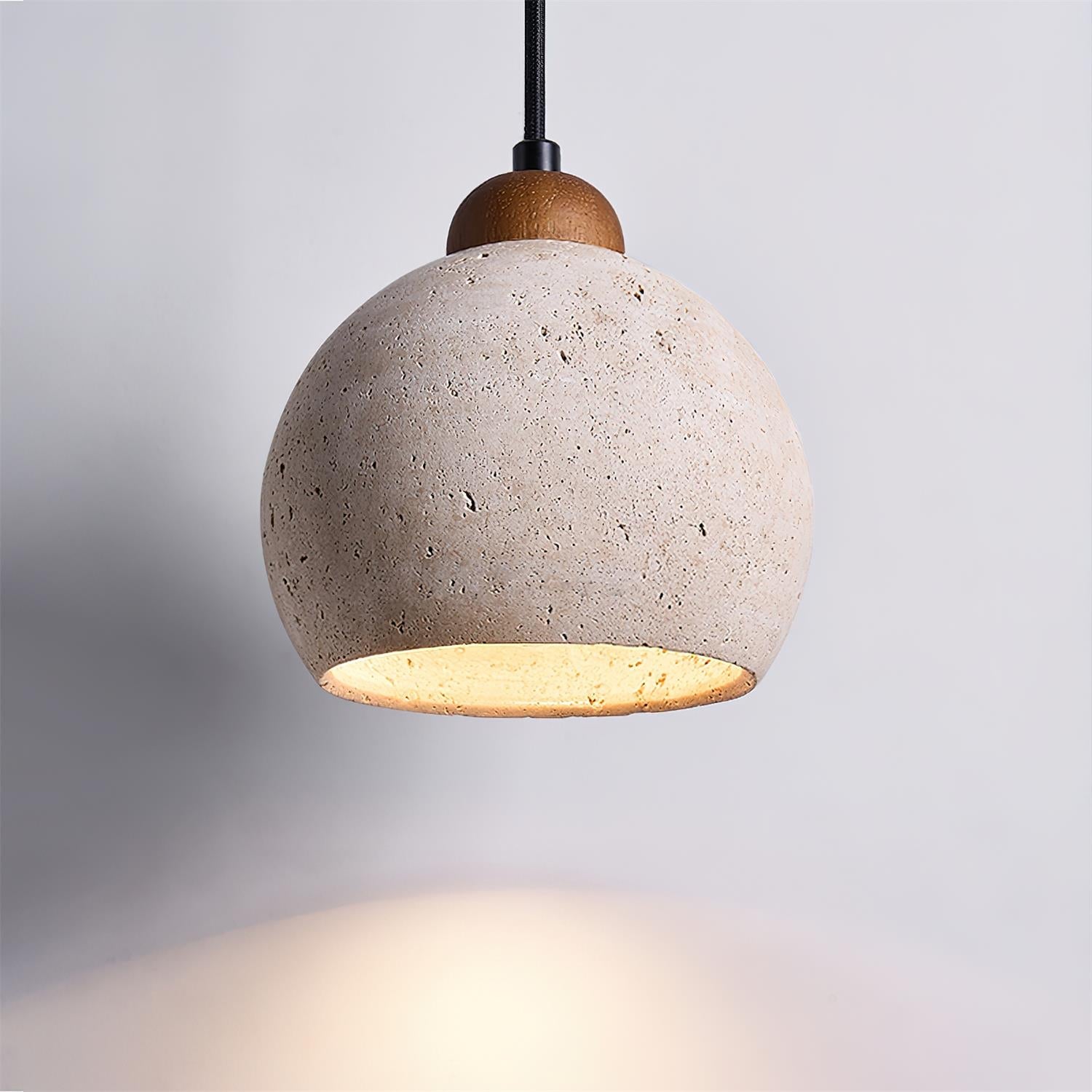Earthform Minimalist Travertine Pendant Light