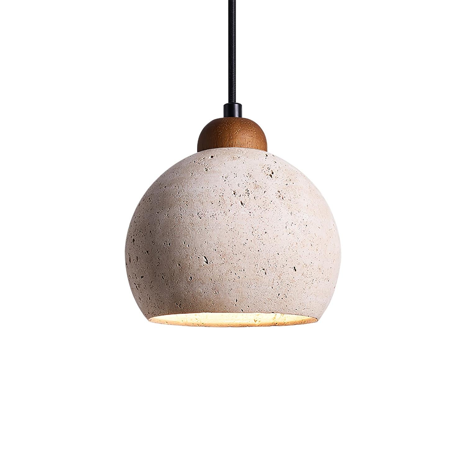 Earthform Minimalist Travertine Pendant Light