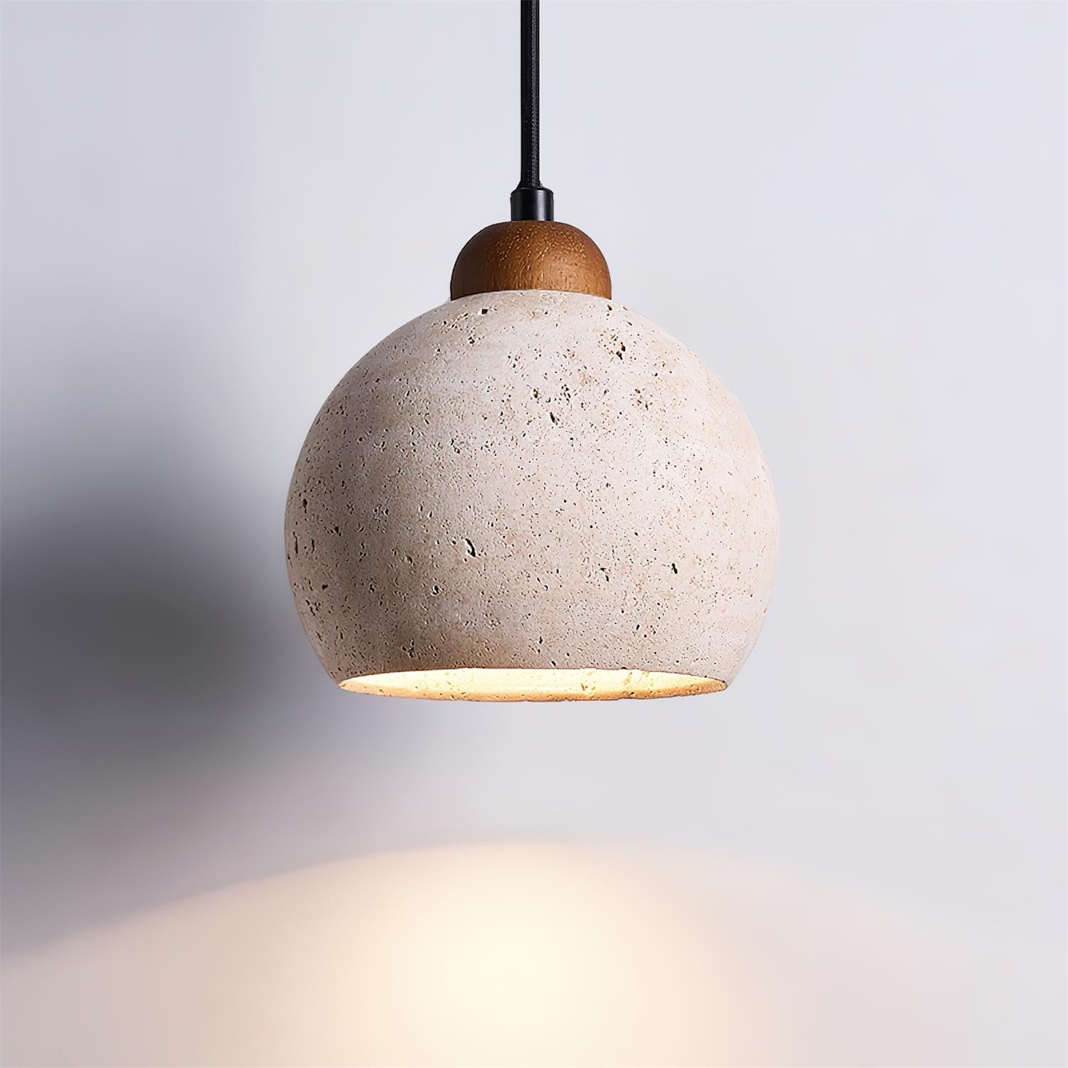 Earthform Minimalist Travertine Pendant Light