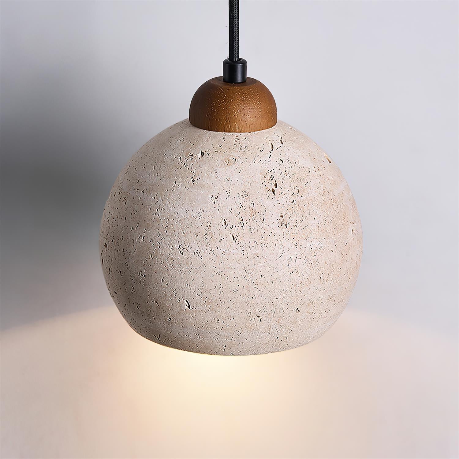 Earthform Minimalist Travertine Pendant Light