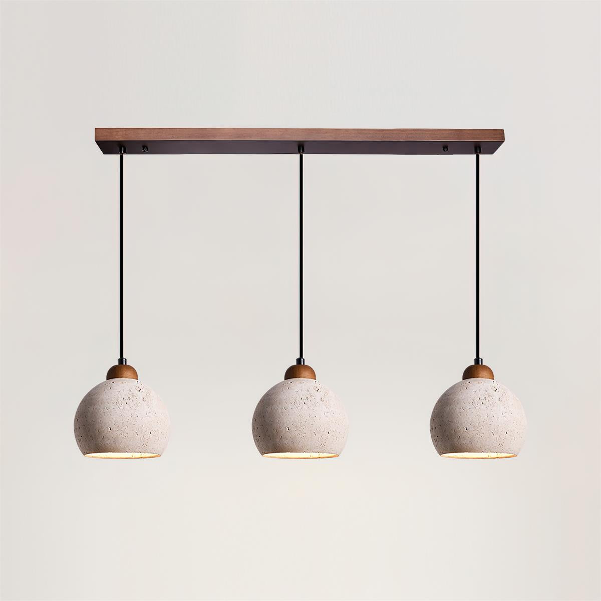 Earthform Minimalist Travertine Pendant Light