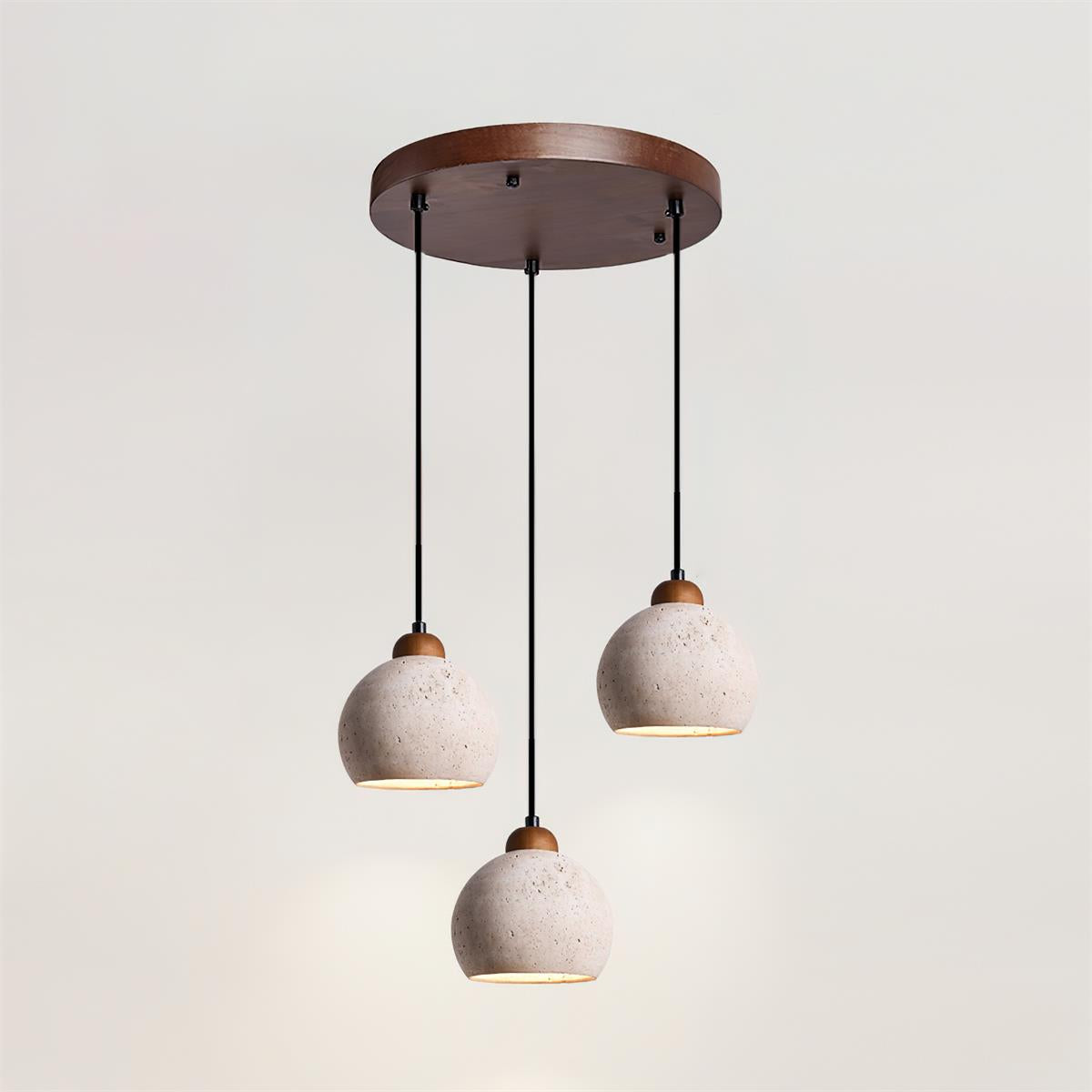 Earthform Minimalist Travertine Pendant Light