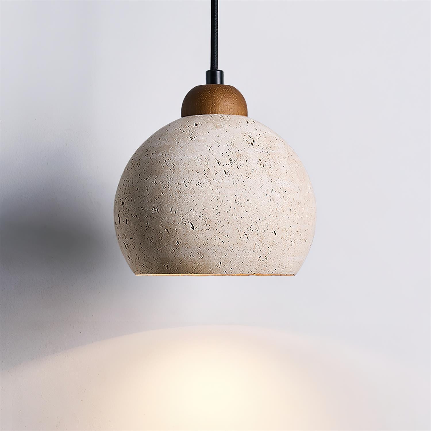 Earthform Minimalist Travertine Pendant Light