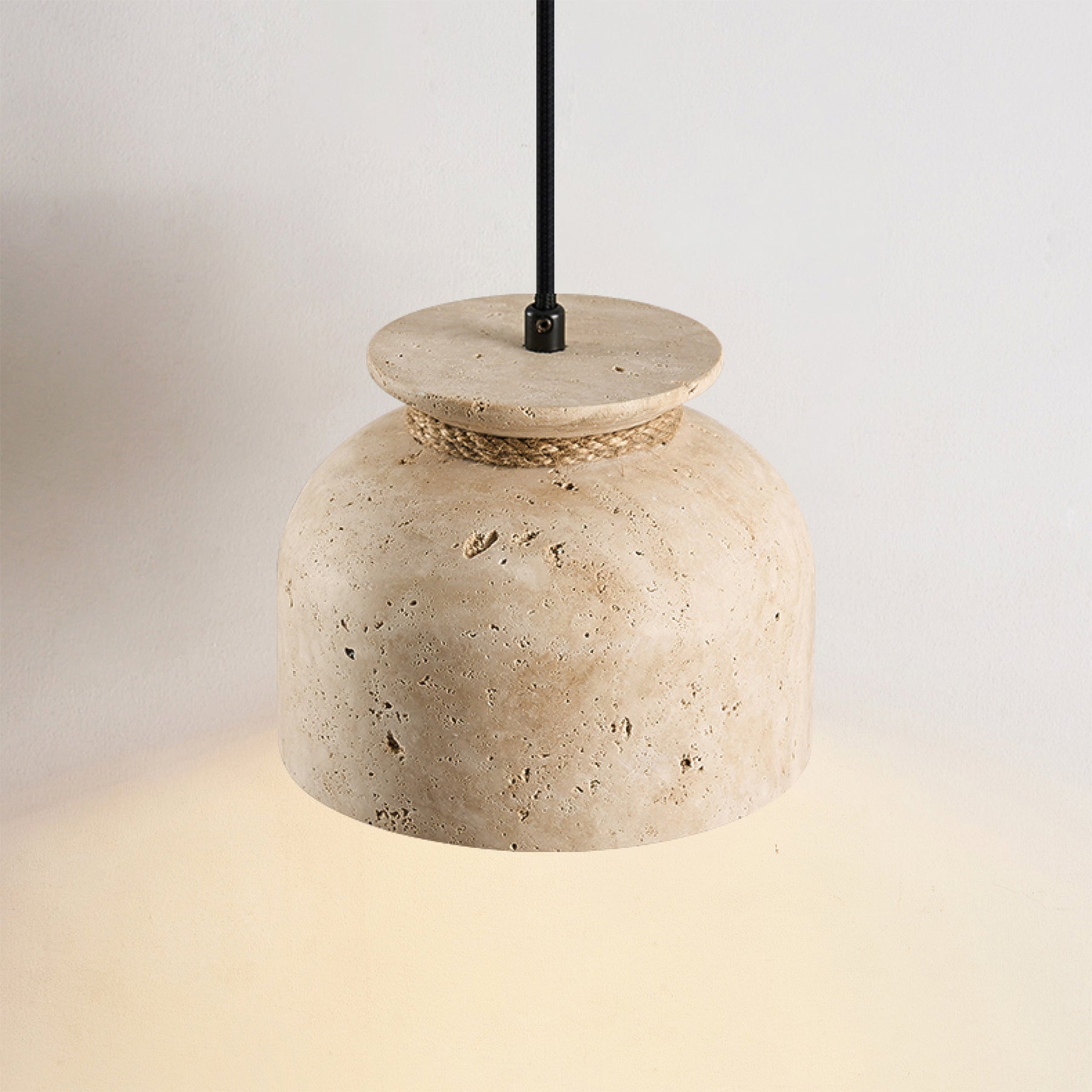 Easton Wabi-Sabi Travertine Pendant Light