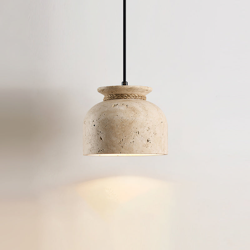 Easton Wabi-Sabi Travertine Pendant Light