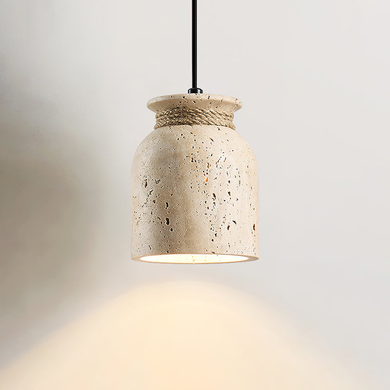 Easton Wabi-Sabi Travertine Pendant Light